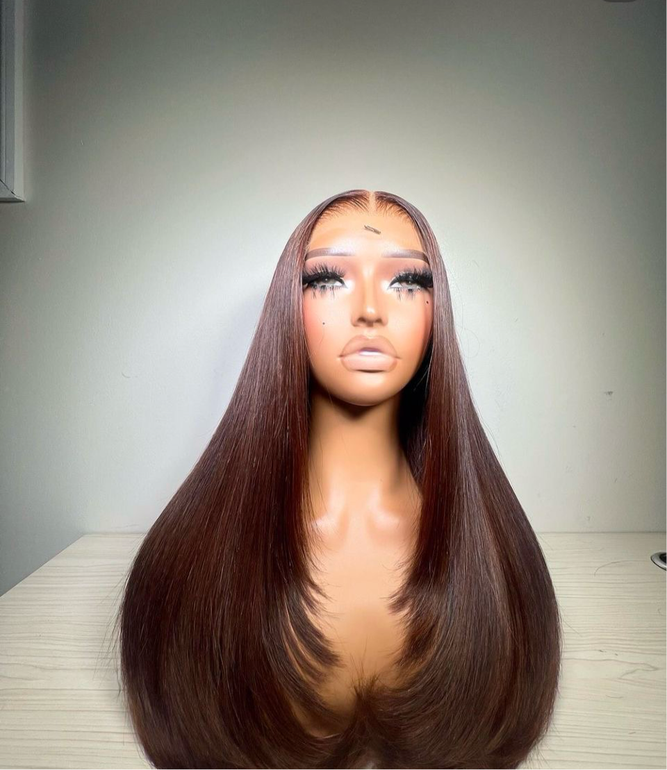 Chocolate Brown Body Wave Lace Front Wig