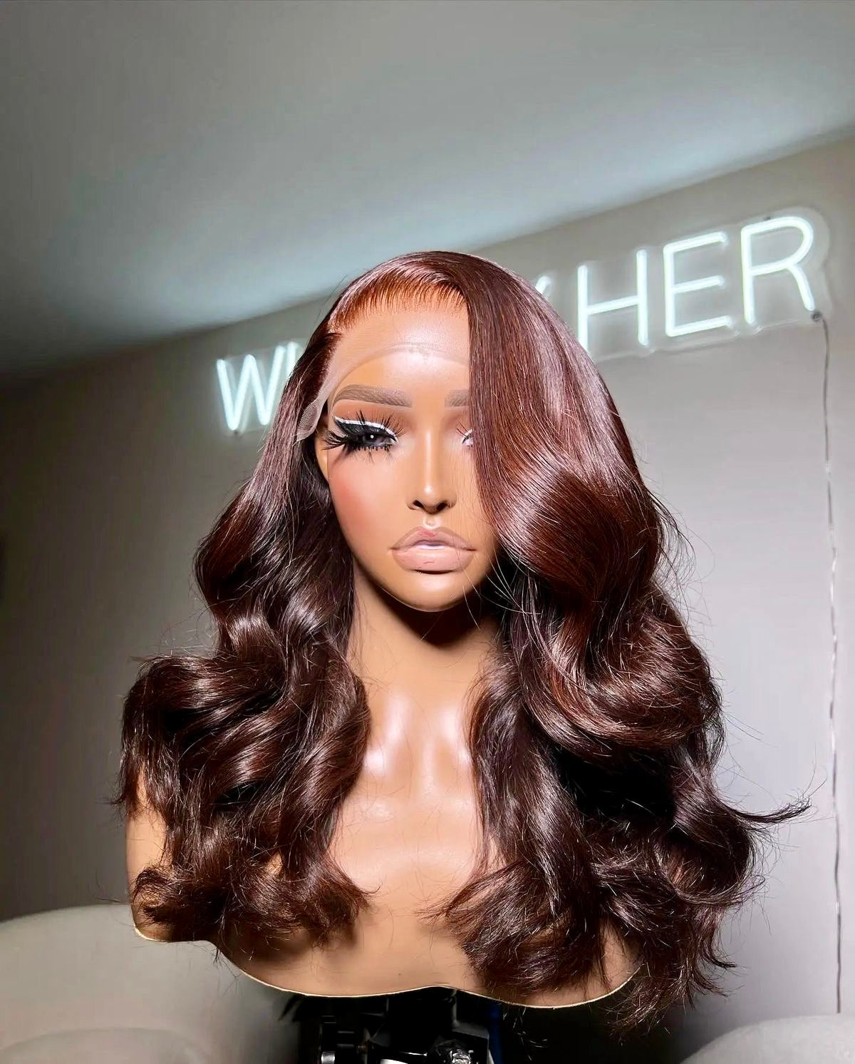 Chocolate Brown Body Wave Lace Front Wig