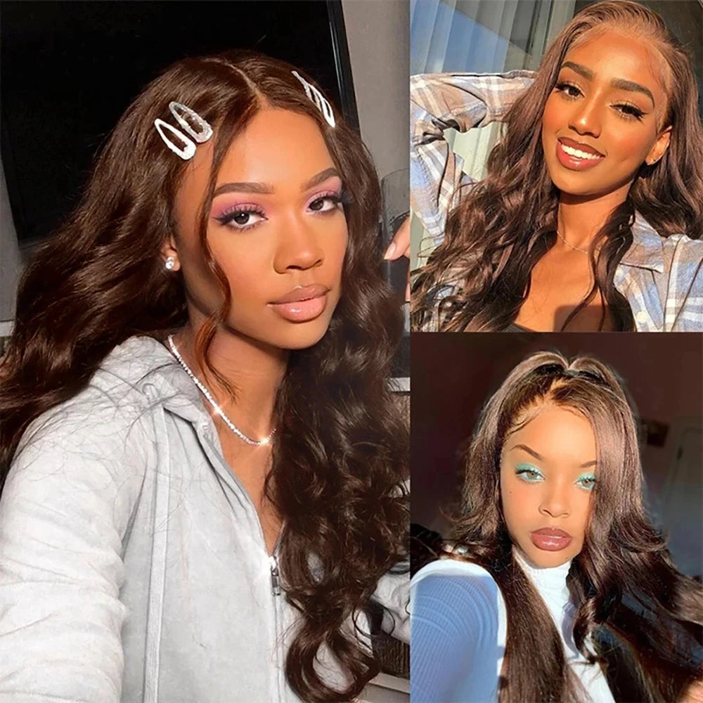 Chocolate Brown Body Wave Lace Front Wig