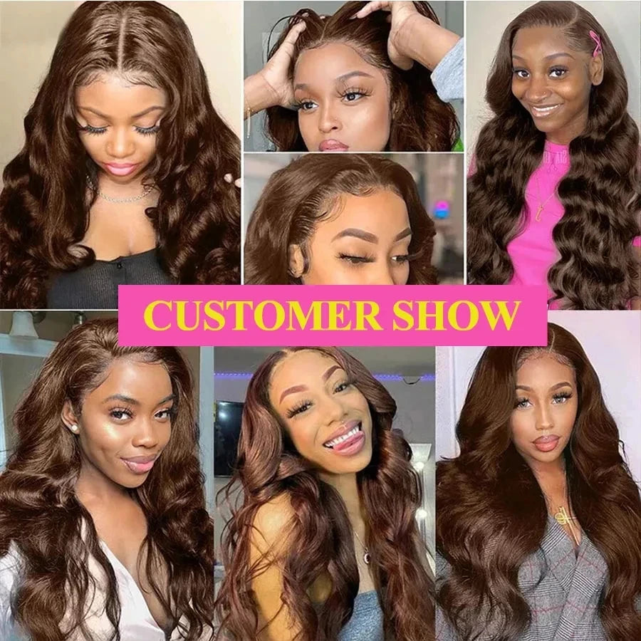 Chocolate Brown Body Wave Lace Front Wig